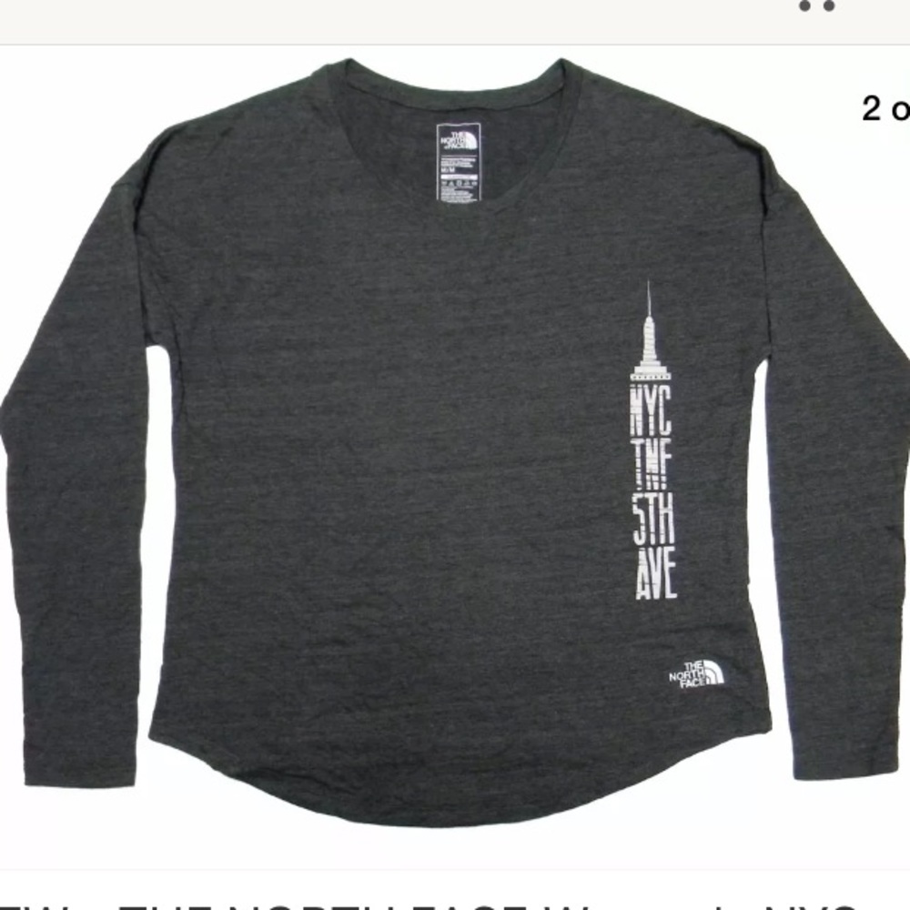 North Face NYC TNF 5th Ave Dark Grey Long Sleeve